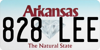 AR license plate 828LEE