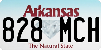 AR license plate 828MCH