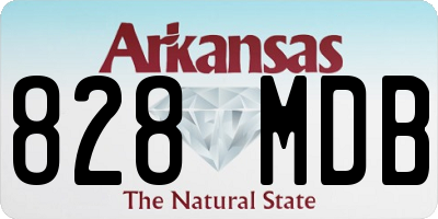 AR license plate 828MDB