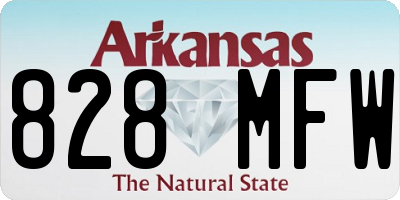 AR license plate 828MFW