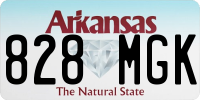 AR license plate 828MGK