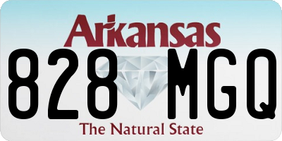AR license plate 828MGQ