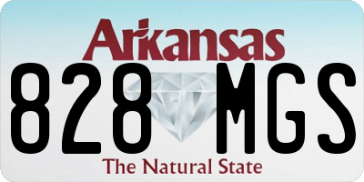 AR license plate 828MGS