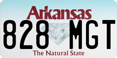 AR license plate 828MGT