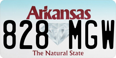 AR license plate 828MGW