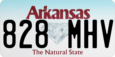 AR license plate 828MHV