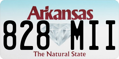 AR license plate 828MII
