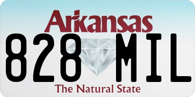 AR license plate 828MIL