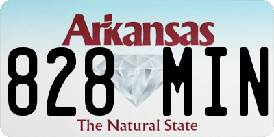 AR license plate 828MIN