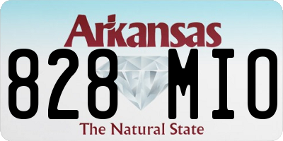 AR license plate 828MIO