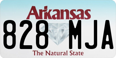 AR license plate 828MJA