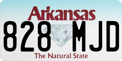 AR license plate 828MJD