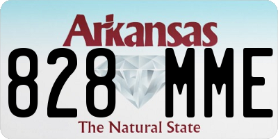 AR license plate 828MME