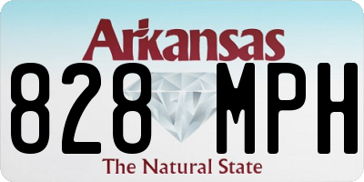 AR license plate 828MPH
