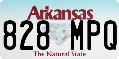 AR license plate 828MPQ