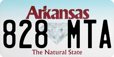 AR license plate 828MTA