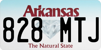AR license plate 828MTJ
