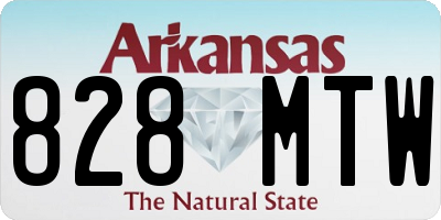 AR license plate 828MTW