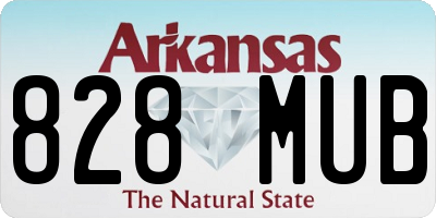 AR license plate 828MUB
