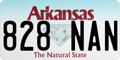 AR license plate 828NAN