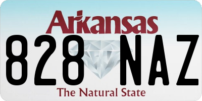 AR license plate 828NAZ