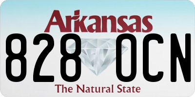 AR license plate 828OCN