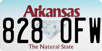 AR license plate 828OFW