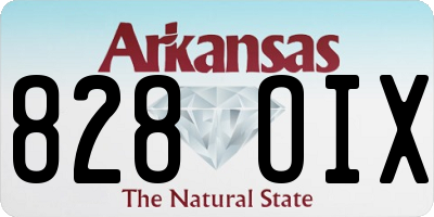 AR license plate 828OIX