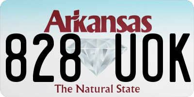 AR license plate 828UOK