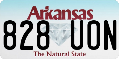 AR license plate 828UON