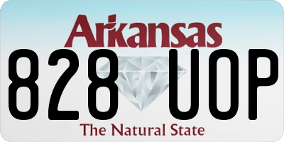 AR license plate 828UOP