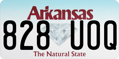AR license plate 828UOQ