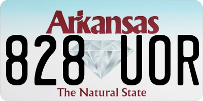 AR license plate 828UOR