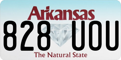 AR license plate 828UOU