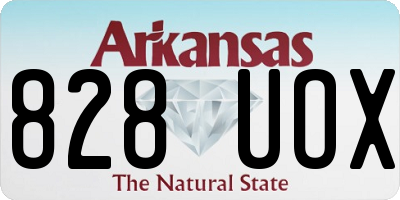 AR license plate 828UOX