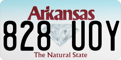 AR license plate 828UOY
