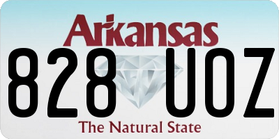 AR license plate 828UOZ