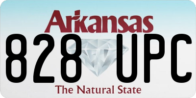 AR license plate 828UPC