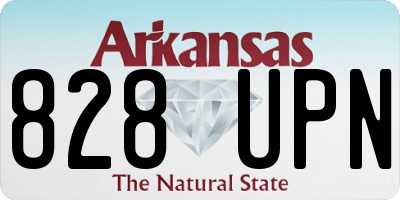 AR license plate 828UPN