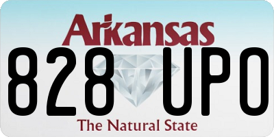 AR license plate 828UPO