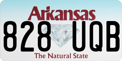 AR license plate 828UQB