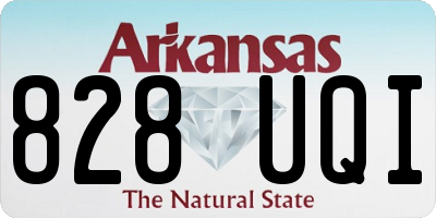 AR license plate 828UQI
