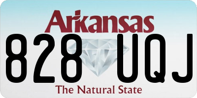 AR license plate 828UQJ