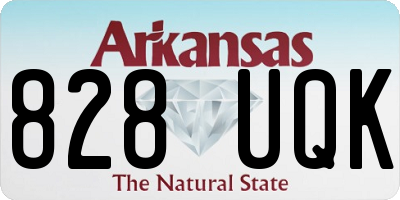 AR license plate 828UQK