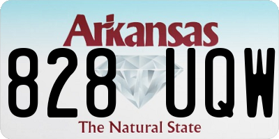 AR license plate 828UQW