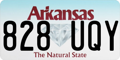 AR license plate 828UQY
