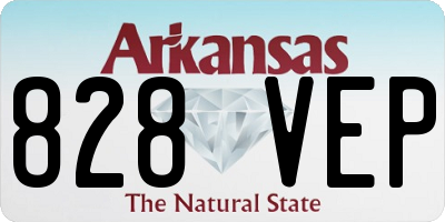 AR license plate 828VEP