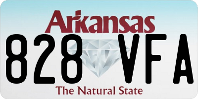 AR license plate 828VFA