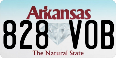 AR license plate 828VOB