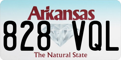 AR license plate 828VQL